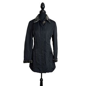 Bingxener Black Fashion Jacket Women’s S-M Animal Print